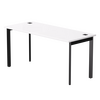 Стол прямой Everprof EVO на металлокаркасе 1580х670х755 мм опоры 45гр Белый/Черный | Интернет магазин мебели и декора LifeDekor