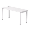 Стол прямой Everprof EVO на металлокаркасе 1580х670х755 мм Белый/Белый | Интернет магазин мебели и декора LifeDekor