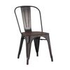 Стул TOLIX WOOD черный патина золото | Интернет магазин мебели и декора LifeDekor