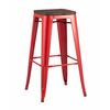 Стул барный TOLIX WOOD красный глянцевый | Интернет магазин мебели и декора LifeDekor