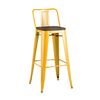 Стул барный TOLIX WOOD со спинкой желтый | Интернет магазин мебели и декора LifeDekor