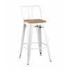 Стул полубарный TOLIX WOOD со спинкой белый глянцевый | Интернет магазин мебели и декора LifeDekor