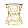 Журнальный стол 50*50 ВИВА золото стекло черное | Интернет магазин мебели и декора LifeDekor