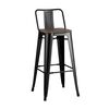 Стул барный TOLIX WOOD со спинкой черный глянцевый | Интернет магазин мебели и декора LifeDekor
