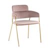 Стул Полин велюр розовый | Интернет магазин мебели и декора LifeDekor