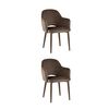 Стул Венера диамант NEW, велюр коричневый (ножки дерево) NP (набор 2шт) | Интернет магазин мебели и декора LifeDekor