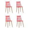 Стул Морган пластиковый красный 4 шт | Интернет магазин мебели и декора LifeDekor