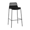 Стул барный Louran с подушкой чёрный | Интернет магазин мебели и декора LifeDekor