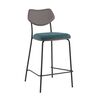 Стул полубарный Casey темно-бирюзовый с серой экокожей | Интернет магазин мебели и декора LifeDekor