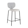 Стул полубарный Masey серый с серой экокожей | Интернет магазин мебели и декора LifeDekor