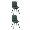 Стул Pleid вращающийся зеленый 2 шт. | Интернет магазин мебели и декора LifeDekor