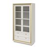 Шкаф с витриной «Прато» 2дв, зефир/миндаль | Интернет магазин мебели и декора LifeDekor
