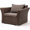 "Капучино" кресло из искусственного ротанга (гиацинт), цвет коричневый | Интернет магазин мебели и декора LifeDekor