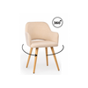 Стул деревянный Эолин 360 бежевый (glory 03) / светлое дерево | Интернет магазин мебели и декора LifeDekor