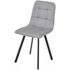 Стул РИЧИ, цвет H-09 Светло-серый, велюр / черный каркас М-City | Интернет магазин мебели и декора LifeDekor