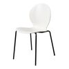 Стул Wave белый с черными ножками | Интернет магазин мебели и декора LifeDekor