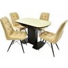 Обеденная группа (Стол Корсика и 4 стула Бордо), бежевый | Интернет магазин мебели и декора LifeDekor