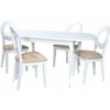 Обеденная группа (Стол Прага и 4 стула Коломбо-2), эмаль белая | Интернет магазин мебели и декора LifeDekor