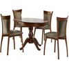 Обеденная группа (Стол Фабрицио-1 и 4 стула Тулон м/с), орех темный | Интернет магазин мебели и декора LifeDekor