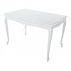 Стол «Кабриоль» 120x80 GLASS белый, эмаль белая | Интернет магазин мебели и декора LifeDekor