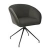 Кресло Less графит, поворотное, черный металл | Интернет магазин мебели и декора LifeDekor