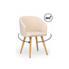 Стул деревянный Монер 360 бежевый (glory 03) / светлое дерево | Интернет магазин мебели и декора LifeDekor