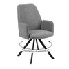 Стул DikLine 293 поворотный BL13 серый, ножки черные | Интернет магазин мебели и декора LifeDekor