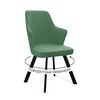 Стул DikLine 235 поворотный, NS Pine зеленый, ножки черные | Интернет магазин мебели и декора LifeDekor