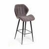 Стул Ральф барный, бархат антрацит 14 | Интернет магазин мебели и декора LifeDekor
