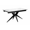 Стол DikLine DKS140 керамика Carrara Gloss (мрамор глянец белый), подстолье черное, опоры черные (2уп.) | Интернет магазин мебели и декора LifeDekor