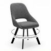 Стул DikLine 247 поворотный, BL13 серый, ножки черные | Интернет магазин мебели и декора LifeDekor