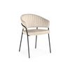Стул на металлокаркасе Лео светло-бежевый (H-05) / черный | Интернет магазин мебели и декора LifeDekor