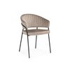 Стул на металлокаркасе Лео светло-коричневый (H-61) / черный | Интернет магазин мебели и декора LifeDekor