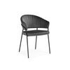 Стул на металлокаркасе Лео темно-серый (H-15) / черный | Интернет магазин мебели и декора LifeDekor
