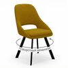 Стул DikLine 247 поворотный, BL08 горчица, ножки черные | Интернет магазин мебели и декора LifeDekor