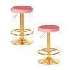 Набор 2 шт Табурет барный DOBRIN BRUNO GOLD, пудрово-розовый велюр (MJ9-32), Вариант: пудрово-розовый велюр (MJ9-32) | Интернет магазин мебели и декора LifeDekor