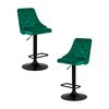 Набор 2 шт Стул барный DOBRIN JOSEPH BLACK, зеленый велюр (MJ9-88), Вариант: зеленый велюр (MJ9-88) | Интернет магазин мебели и декора LifeDekor