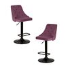 Набор 2 шт Стул барный DOBRIN JOSEPH BLACK, пудрово-сиреневый велюр (MJ9-52), Вариант: пудрово-сиреневый велюр (MJ9-52) | Интернет магазин мебели и декора LifeDekor