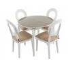 Обеденная группа (Стол Ривьера круг и 4 стула Коломбо-2), молочный | Интернет магазин мебели и декора LifeDekor