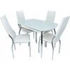 Обеденная группа (Стол Ривьера СВ и 4 стула Асти), белый | Интернет магазин мебели и декора LifeDekor