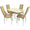 Обеденная группа (Стол Ривьера СВ и 4 стула Асти), бежевый | Интернет магазин мебели и декора LifeDekor