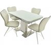 Обеденная группа (Стол Тайбэй OPTI и 4 стула Риоха), цвет белый | Интернет магазин мебели и декора LifeDekor