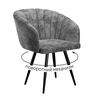 Стул DikLine 442М поворотный, M14 серый, ножки черные | Интернет магазин мебели и декора LifeDekor