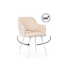 Стул на металлокаркасе Эолин 360 бежевый (glory 03) / белый | Интернет магазин мебели и декора LifeDekor