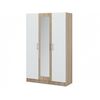 Шкаф «Алена» 3дв с зеркалом, Дуб сонома/Белый | Интернет магазин мебели и декора LifeDekor