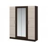 Шкаф «Алена» 4дв с зеркалом, Венге/Дуб молочный | Интернет магазин мебели и декора LifeDekor