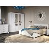 Спальня «Лорена» 4дв шк, Бетон Паин белый | Интернет магазин мебели и декора LifeDekor