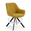 Стул DikLine 254 поворотный, BL08 горчица, ножки черные | Интернет магазин мебели и декора LifeDekor