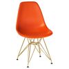 Набор 2 шт Стул обеденный DOBRIN DSR, ножки золотые, цвет оранжевый (O-02), Вариант: ножки золотые, цвет оранжевый (O-02) | Интернет магазин мебели и декора LifeDekor