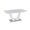 Стол обеденный раскладной T-904 Vision (1600-2000x900x760) Ceramic/Satin White Gloss (керамика / белый глянцевый сатин), Размер стола: 1600-2000x900x760 | Интернет магазин мебели и декора LifeDekor